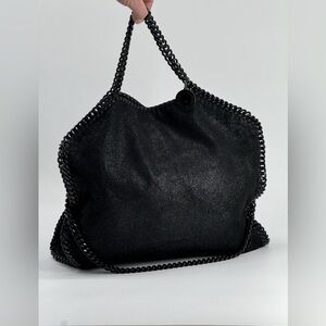 Stella McCartney Black Falabella Fold Over bag